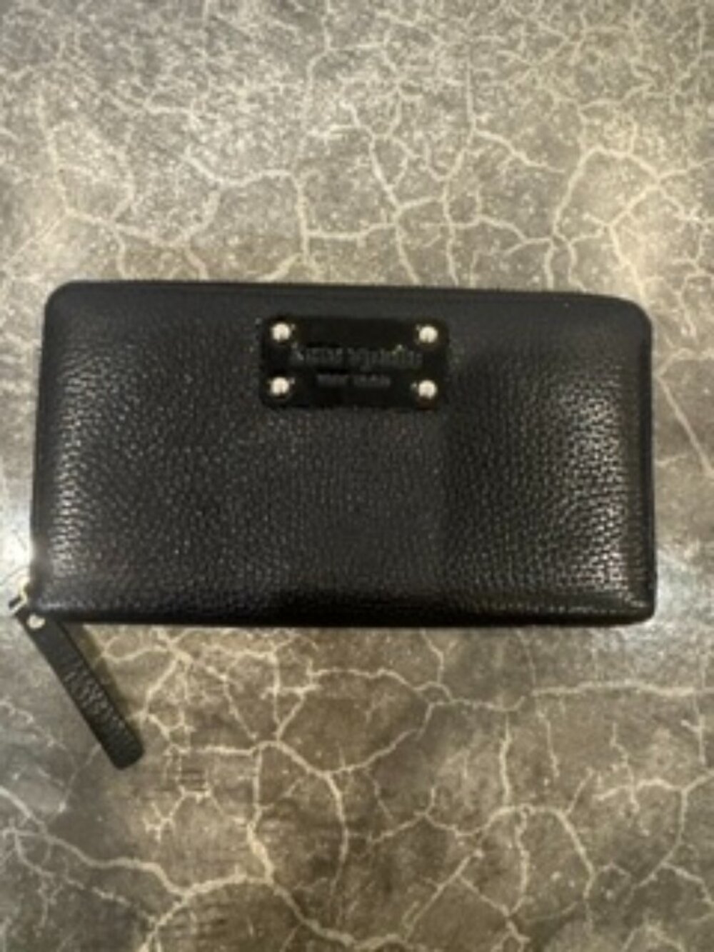 Kate Spade Black Leather Travel Wallet